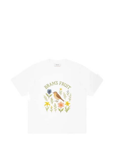  Bram’s Fruit Robin Floral-print T-shirt - White 