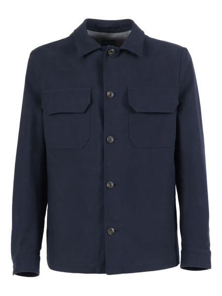 Brando Flap-pocket Shirt Jacket - Blue 