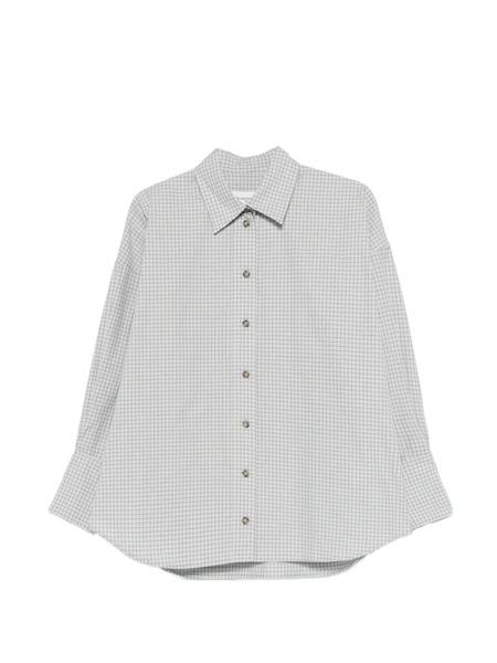 Brandon Maxwell Checkered Boyfriend Shirt - Grey 