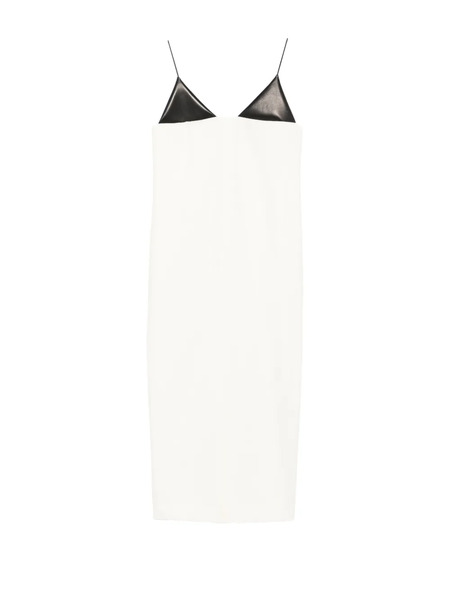  Brandon Maxwell Contrasting-panel Midi Dress - Neutrals 