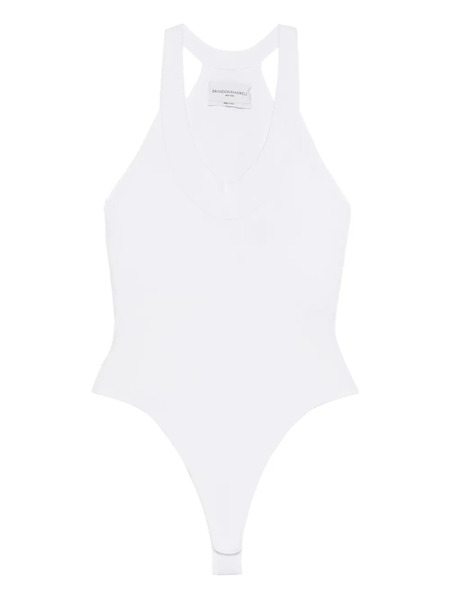  Brandon Maxwell Ribbed Bodysuit - White 