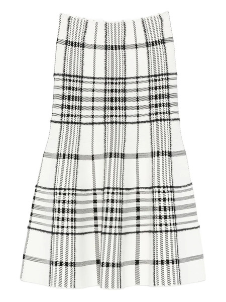  Brandon Maxwell Rory Knit Skirt - White 