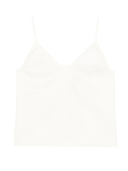  Brandon Maxwell Spaghetti-strap Top - Neutrals 