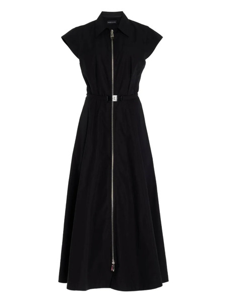  Brandon Maxwell Zip-up Belted Dress - Black 
