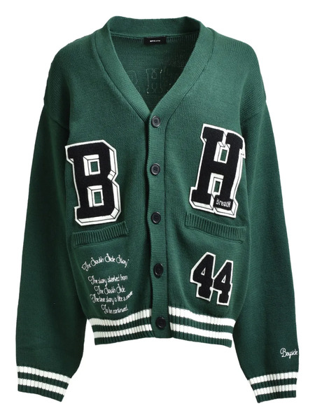  Breath Bh-patch Appliqué Cardigan - Green 
