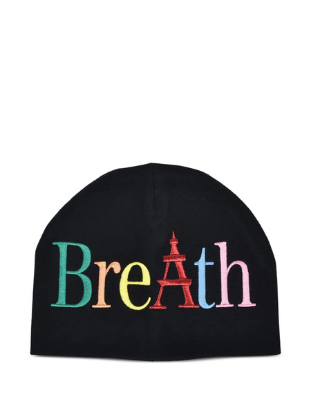  Breath Logo-embroidered Beanie Hat - Black 