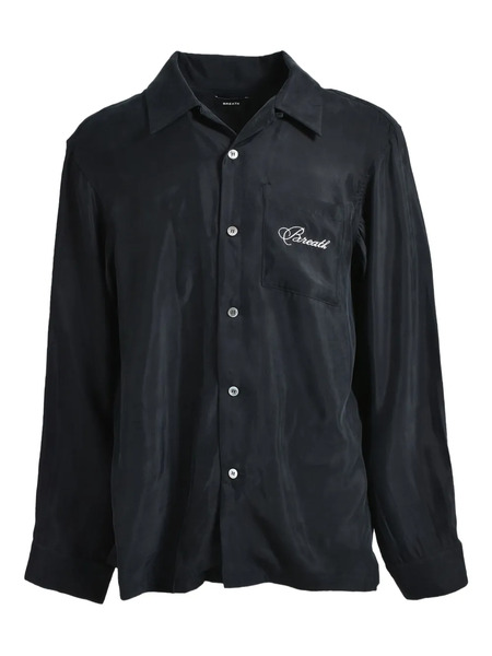  Breath Logo-embroidered Shirt - Black 