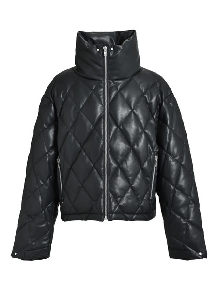  Breath Quilted Funnel-neck Jacket - Black 