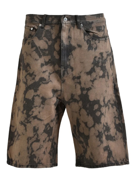  Breath Tie-dye Cotton Shorts - Brown 
