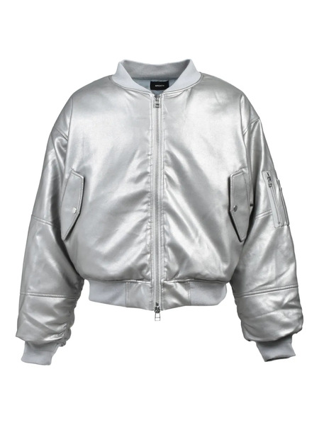  Breath Zip-up Bomber Jacket - Silver 
