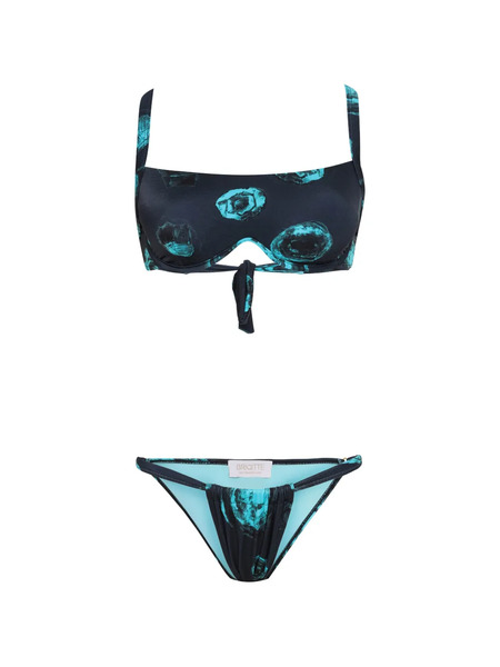  Brigitte Bia Tie-detail Printed Bikini - Blue 