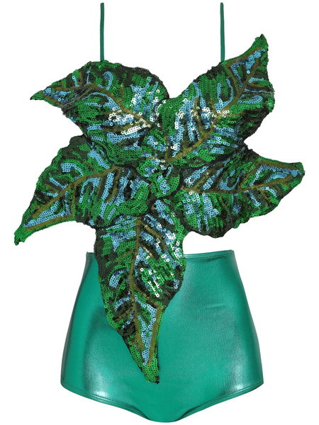  Brigitte Carnaval Folhas Bikini - Green 