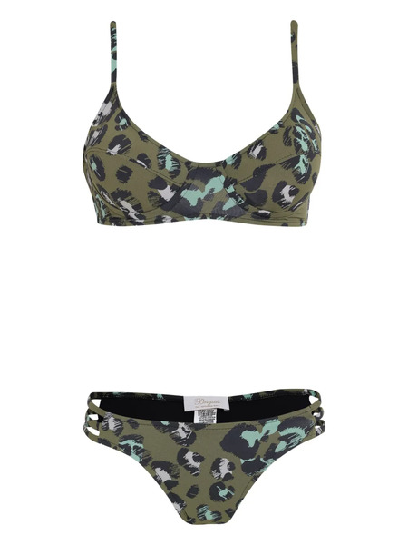  Brigitte Leopard-print Bikini Set - Green 