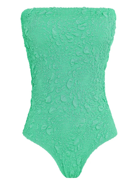  Brigitte Manu Textured Strapless Swimsuit - Green 