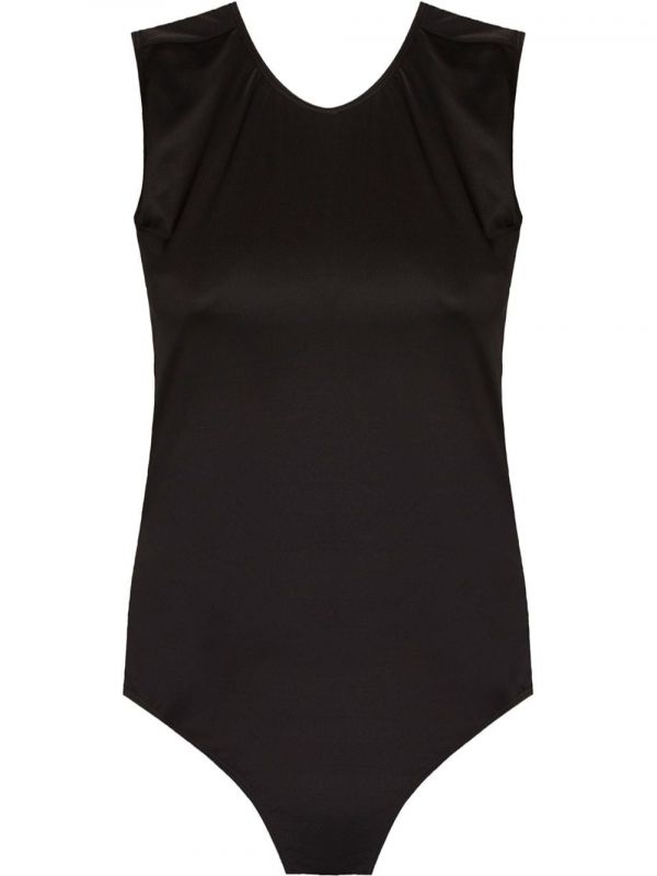  Brigitte Open Back Bodysuit - Black 