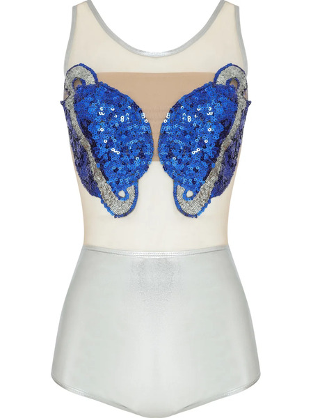  Brigitte Saturno Carnaval/festival Bodysuit - Silver 