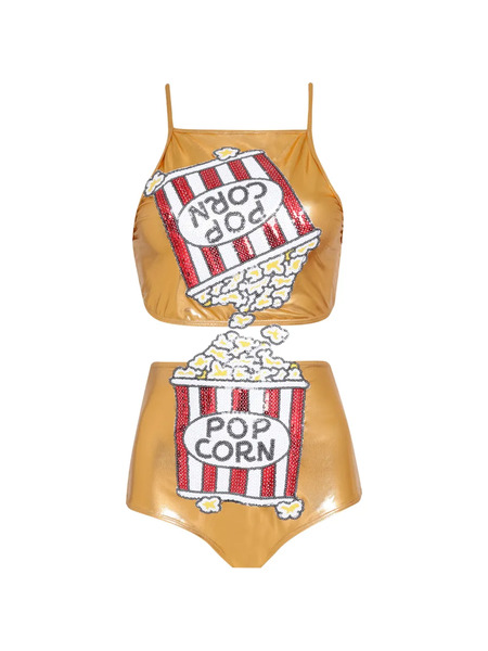  Brigitte Sequin-embellished Bikini - Gold 