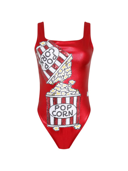  Brigitte Sequin-embellished Bodysuit - Red 