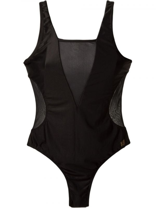  Brigitte Sheer Panels Swimsuit - Black 