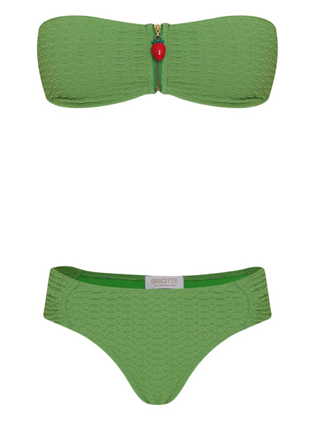 Brigitte Strawberry-zipper Bikini - Green 