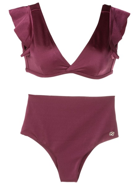  Brigitte V-neck High-waisted Bikini - Purple 