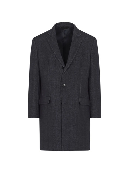  Brioni Button Front Pockets Coat - Grey 
