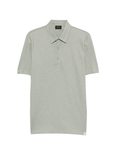  Brioni Button Polo Shirt - Green 