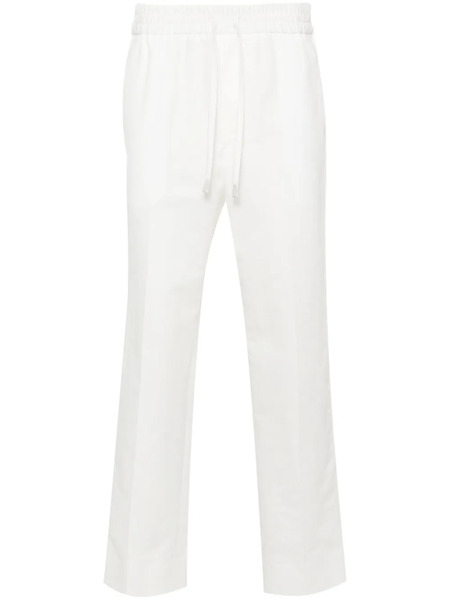  Brioni Chambray Straight Trousers - Neutrals 