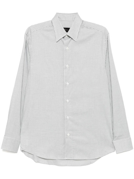 Brioni Checked Shirt - Green 