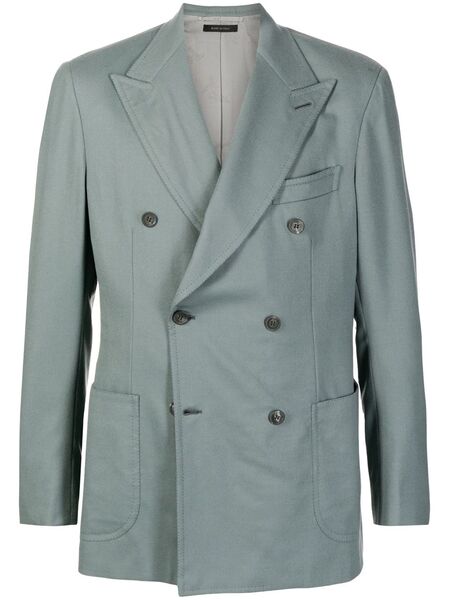  Brioni Double-breasted Blazer - Green 