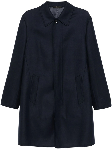  Brioni Felted Coat - Blue 