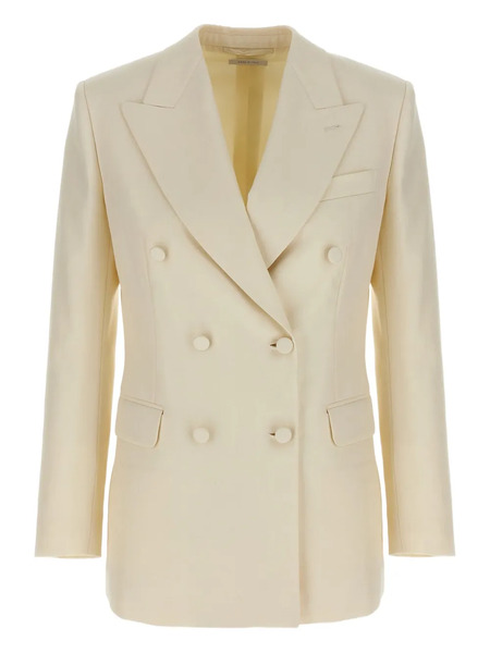  Brioni Flavia Double-breasted Peak-lapel Blazer - Neutrals 