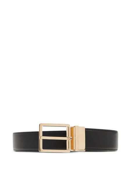  Brioni Leather Belt - Black 