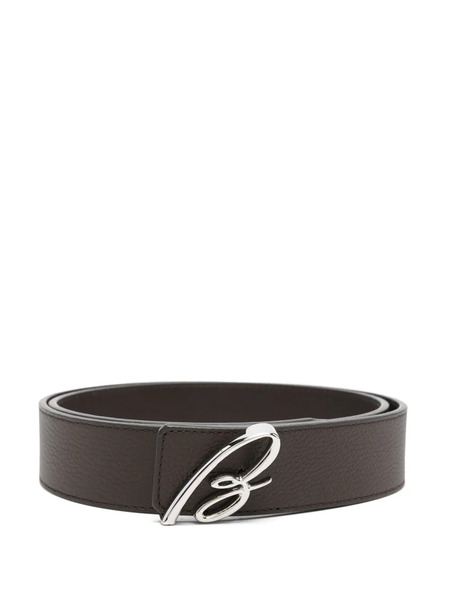  Brioni Logo-buckle Belt - Brown 