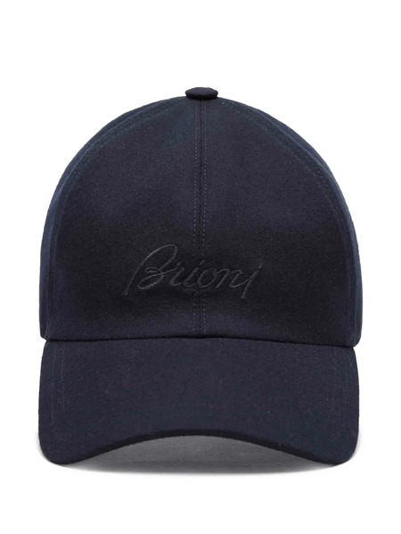  Brioni Logo-embroidered Cap Hat - Blue 