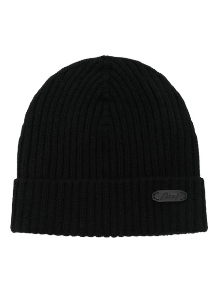  Brioni Logo-patch Beanie Hat - Black 