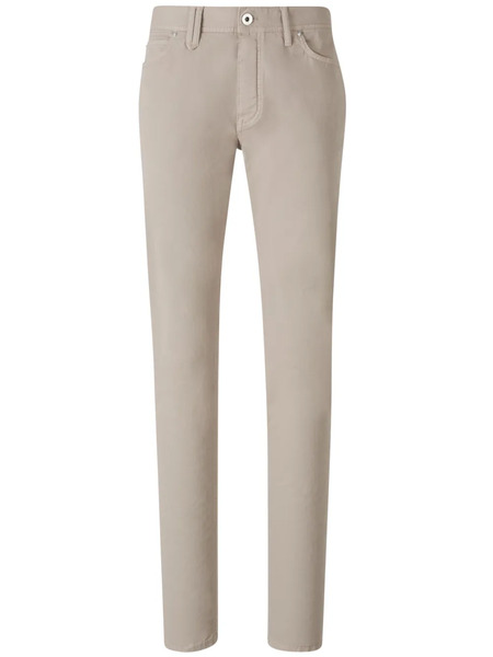  Brioni Logo-patch Straight-leg Jeans - Neutrals 