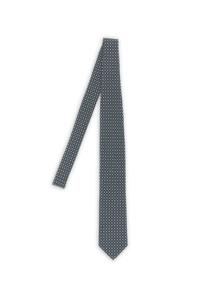  Brioni Patterned Tie - Black 