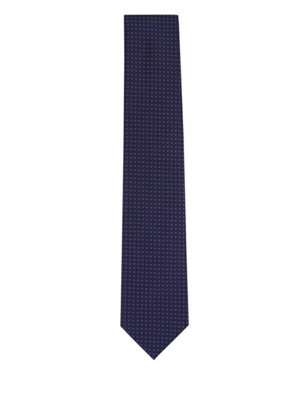  Brioni Patterned Tie - Blue 