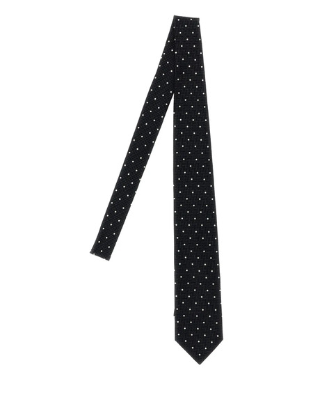  Brioni Polka Dot-pattern Jacquard Tie - Blue 