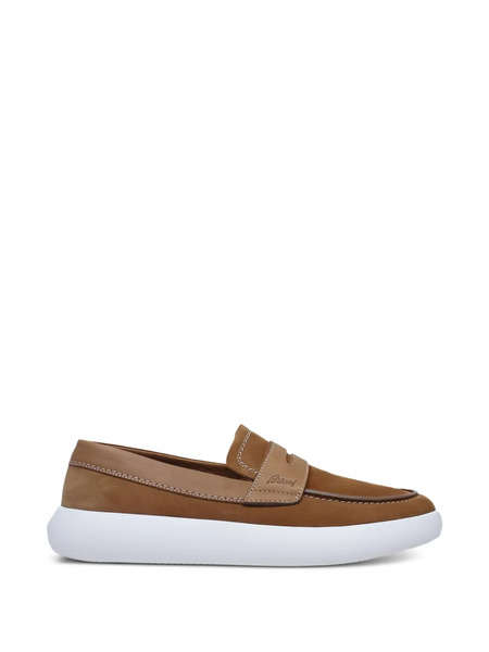  Brioni Suede Strap Trainers - Brown 