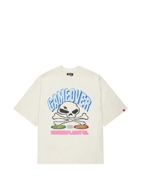  Broken Planet Game Over Graphic T-shirt - Neutrals 