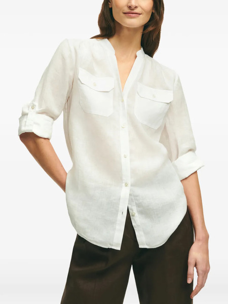 Brooks Brothers Buttoned Flap-pocket Shirt - White 
