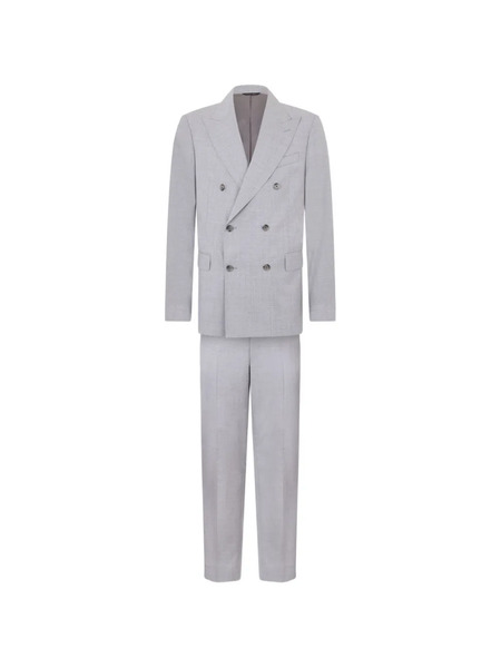  Brooks Brothers Double-breasted Virgin Wool Suit - Grey 