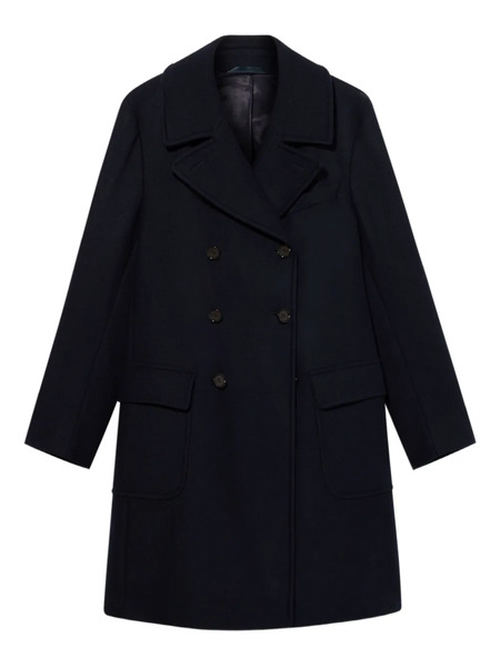  Brooks Brothers Double-breasted Wool-blend Coat - Blue 