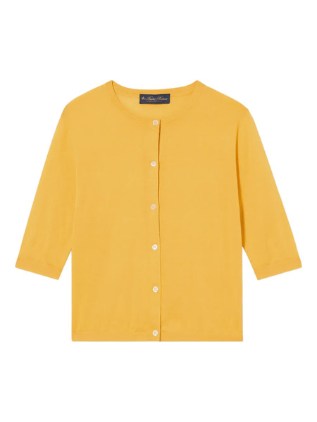  Brooks Brothers Half-length Sleeves Cardigan - Yellow 