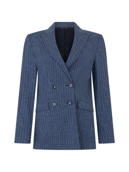  Brooks Brothers Pinstripe Double-breasted Blazer - Blue 