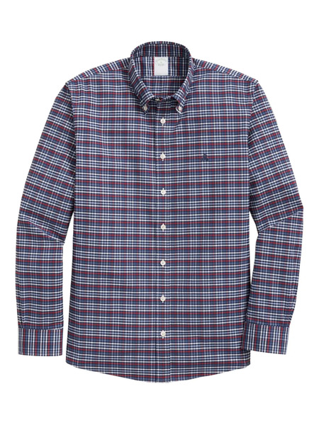  Brooks Brothers Plaid Button-down Collar Shirt - Blue 