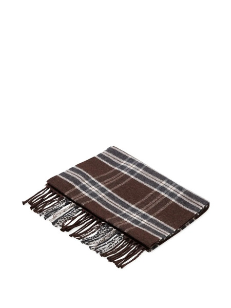  Brooks Brothers Plaid Wool Scarf - Brown 