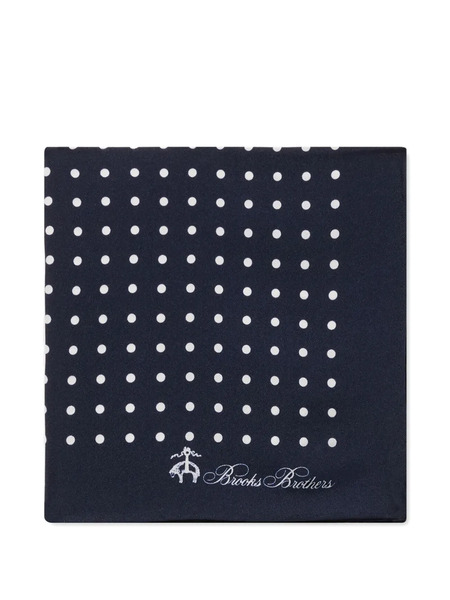  Brooks Brothers Polka Dot Silk Pocket Square - Blue 